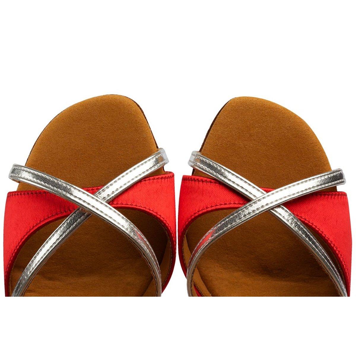 Supadance Damen Tanzschuhe 1073 - Farbe: Rot - Weite: Weit - Absatz: 2,5" Stiletto - Größe: UK 6,5