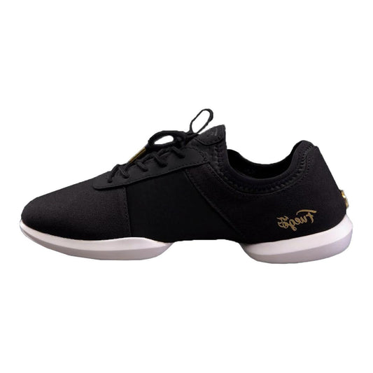 Fuego Unisex Split-Sole Dance Sneakers Black - Größe: US M5.5/W7
