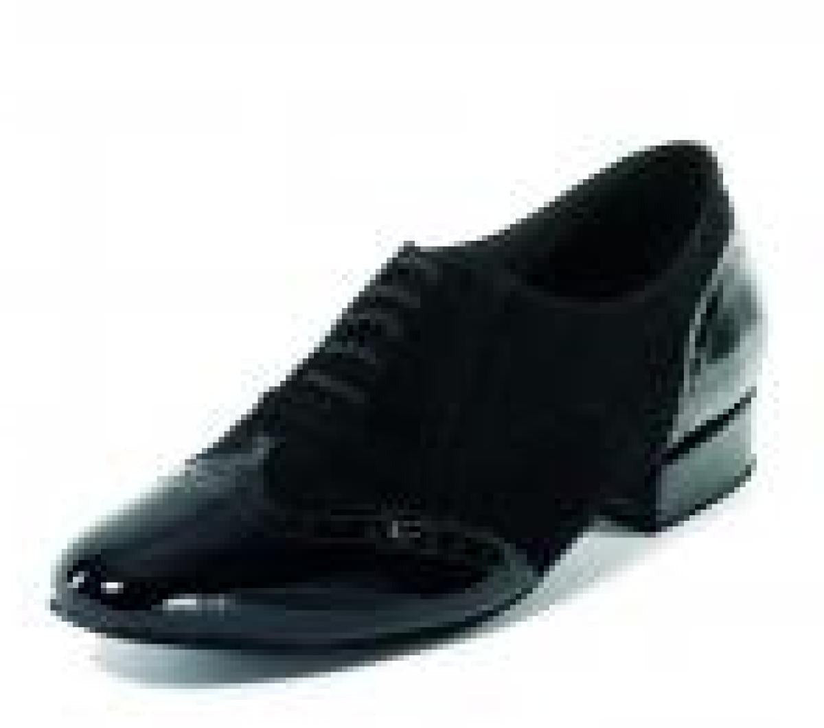 Rummos Herren Tanzschuhe Oscar 024/035 - Obermaterial: Nubuck/Lack - Farbe: Schwarz - Weite: Normal - Absatz: 35 Standard - Größe: EUR 45