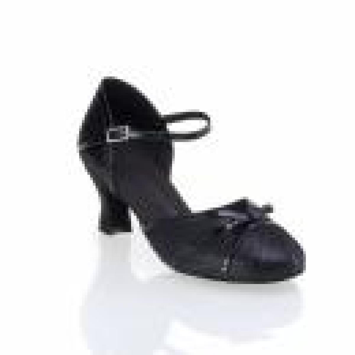Rummos Damen Tanzschuhe R322 061-035 - Obermaterial: Leder - Farbe: Schwarz - Weite: Normal - Absatz: 50 Cuban - Größe: EUR 41