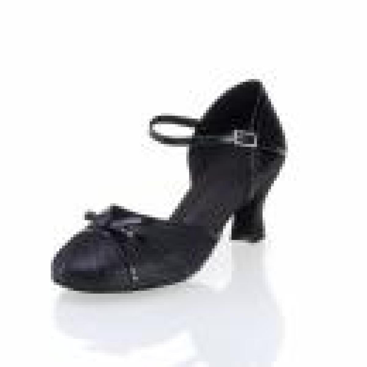 Rummos Damen Tanzschuhe R322 061-035 - Obermaterial: Leder - Farbe: Schwarz - Weite: Normal - Absatz: 50 Cuban - Größe: EUR 42