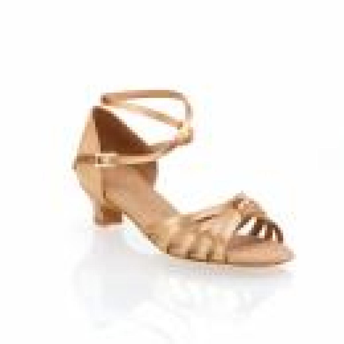 Rummos Mädchen Tanzschuhe R319 047 - Obermaterial: Satin - Farbe: Tan - Weite: Normal - Absatz: 35 Block - Größe: EUR 26