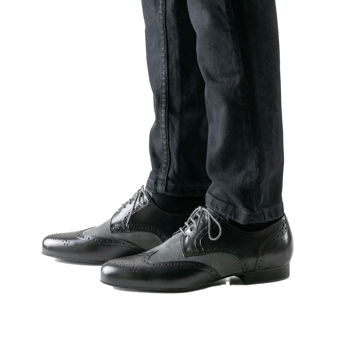 Werner Kern Herren Tanzschuhe 28023 Udine - Farbe: Schwarz/Grau - Größe: UK 6,5