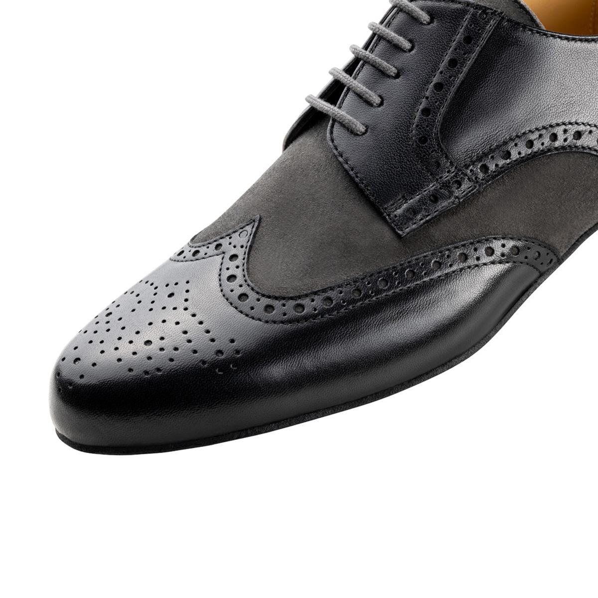 Werner Kern Herren Tanzschuhe 28023 Udine - Farbe: Schwarz/Grau - Größe: UK 7