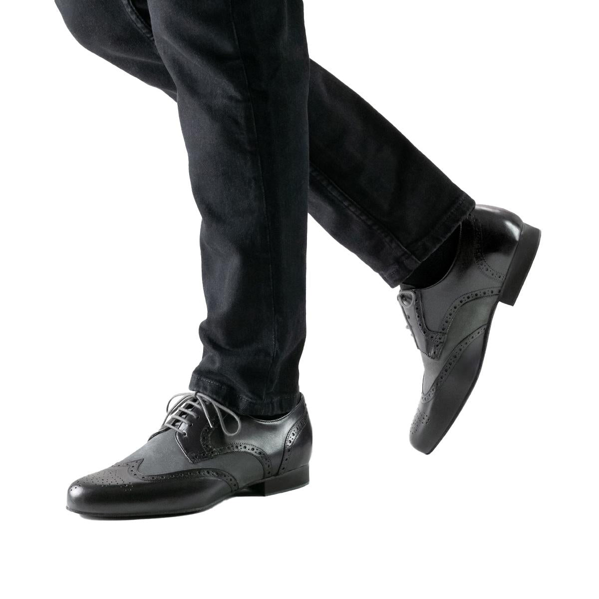 Werner Kern Herren Tanzschuhe 28023 Udine - Farbe: Schwarz/Grau - Größe: UK 6