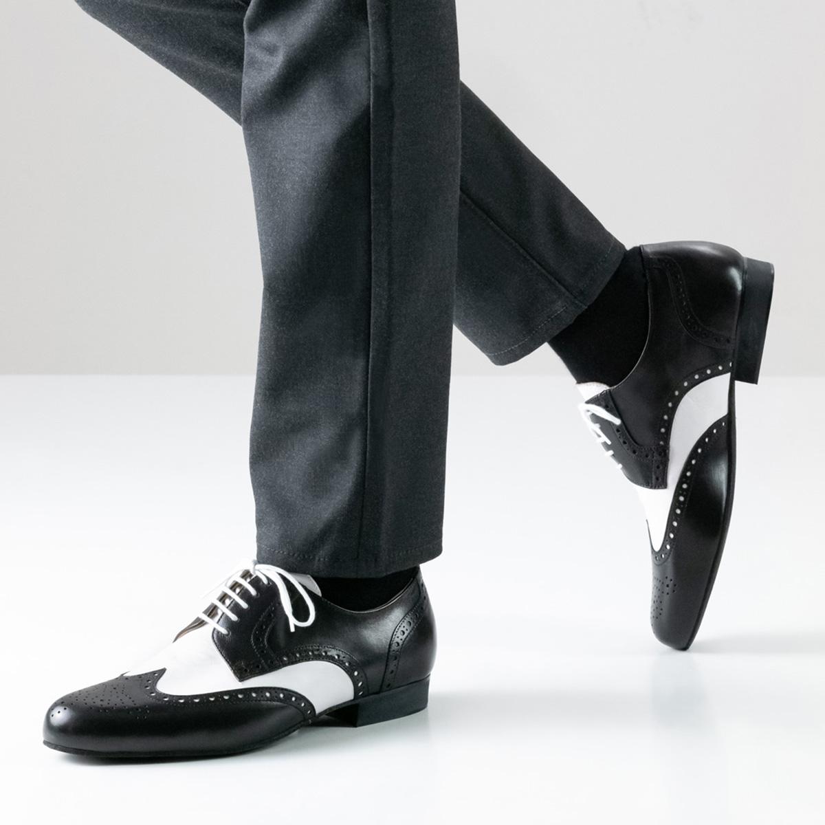 Werner Kern Herren Tanzschuhe 28023 Udine - Farbe: Schwarz/Weiß - Größe: UK 9,5