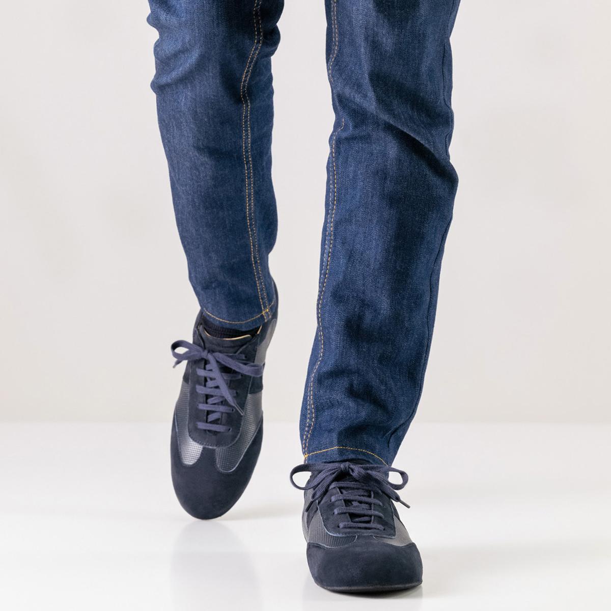 Werner Kern Herren Sneaker Tanzschuhe Bari - Farbe: Blau - Größe: UK 12