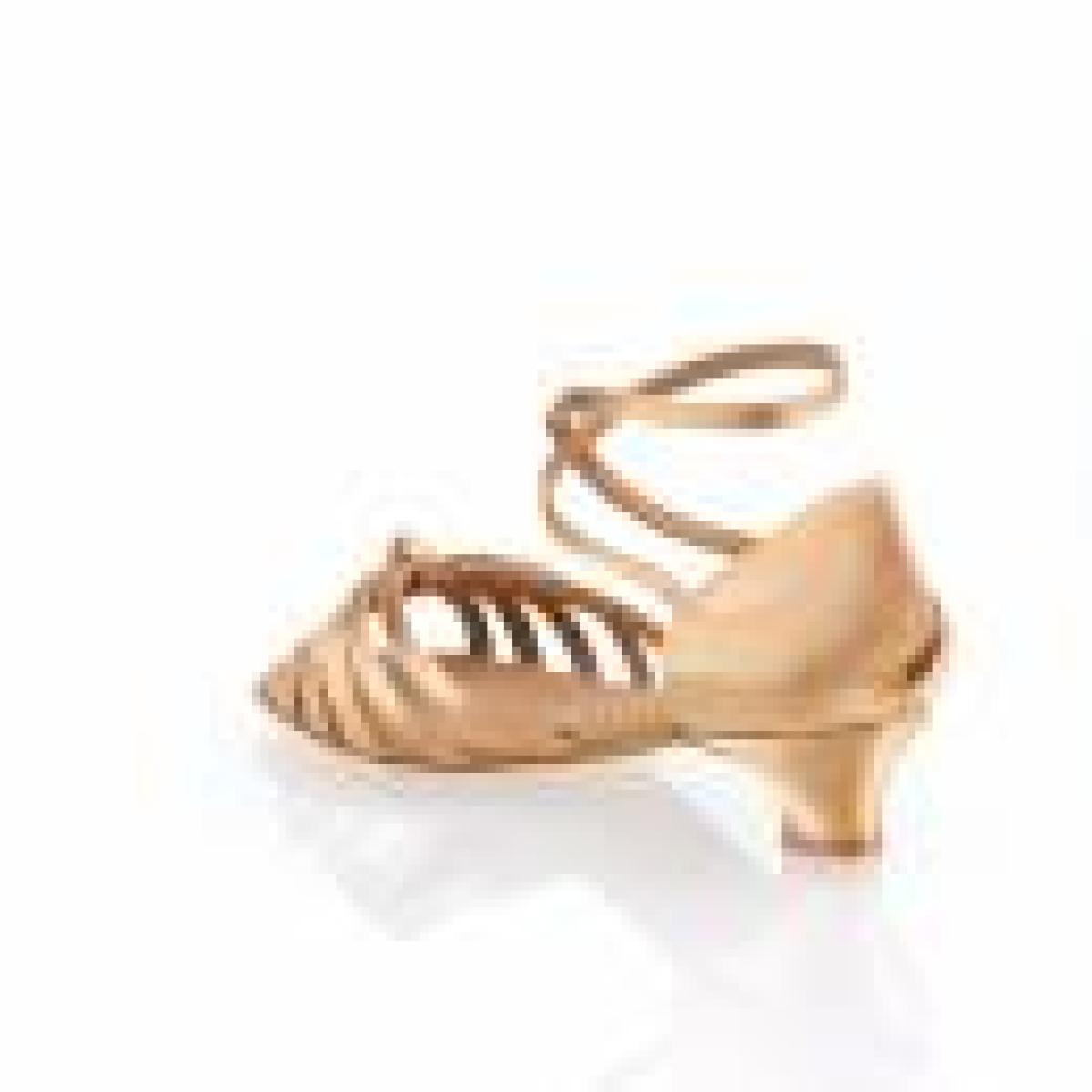Rummos Mädchen Tanzschuhe R319 047 - Obermaterial: Satin - Farbe: Tan - Weite: Normal - Absatz: 35 Block - Größe: EUR 36