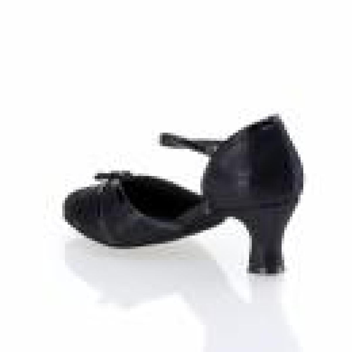 Rummos Damen Tanzschuhe R322 061-035 - Obermaterial: Leder - Farbe: Schwarz - Weite: Normal - Absatz: 50 Cuban - Größe: EUR 41