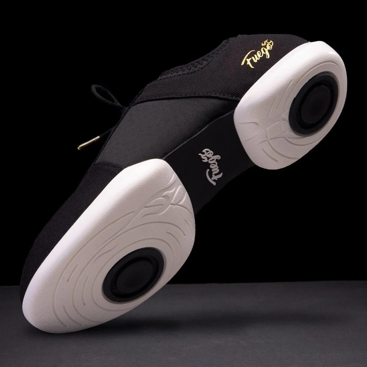 Fuego Unisex Split-Sole Dance Sneakers Black - Größe: US M5/W6.5