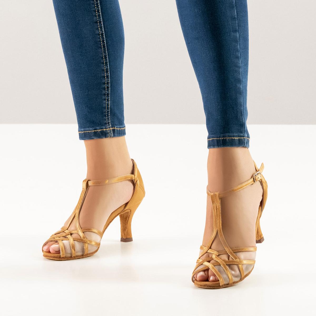 Anna Kern Damen Tanzschuhe 640-60 - Farbe: Hautfarben - Größe: UK 3