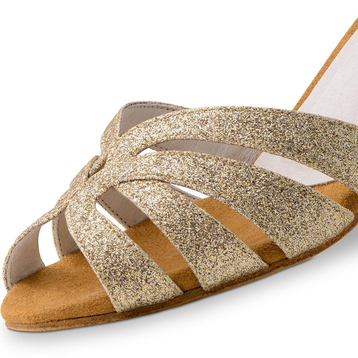 Anna Kern Damen Tanzschuhe 750-60 - Farbe: Gold - Größe: UK 8