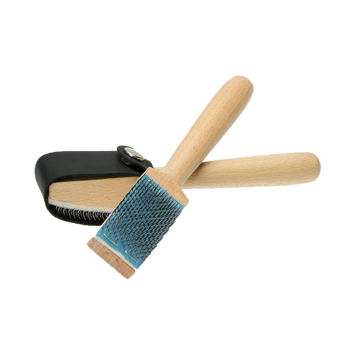 Aufraubürste mit Schutz für Tanzschuhe mit Chromledersohle - Tanzschuhbürste