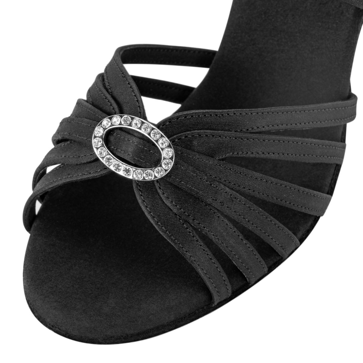 Rummos Damen Tanzschuhe Elite Celine 041 - Obermaterial: Satin - Farbe: Schwarz - Weite: Normal - Absatz: 80E Stiletto - Größe: EUR 38,5