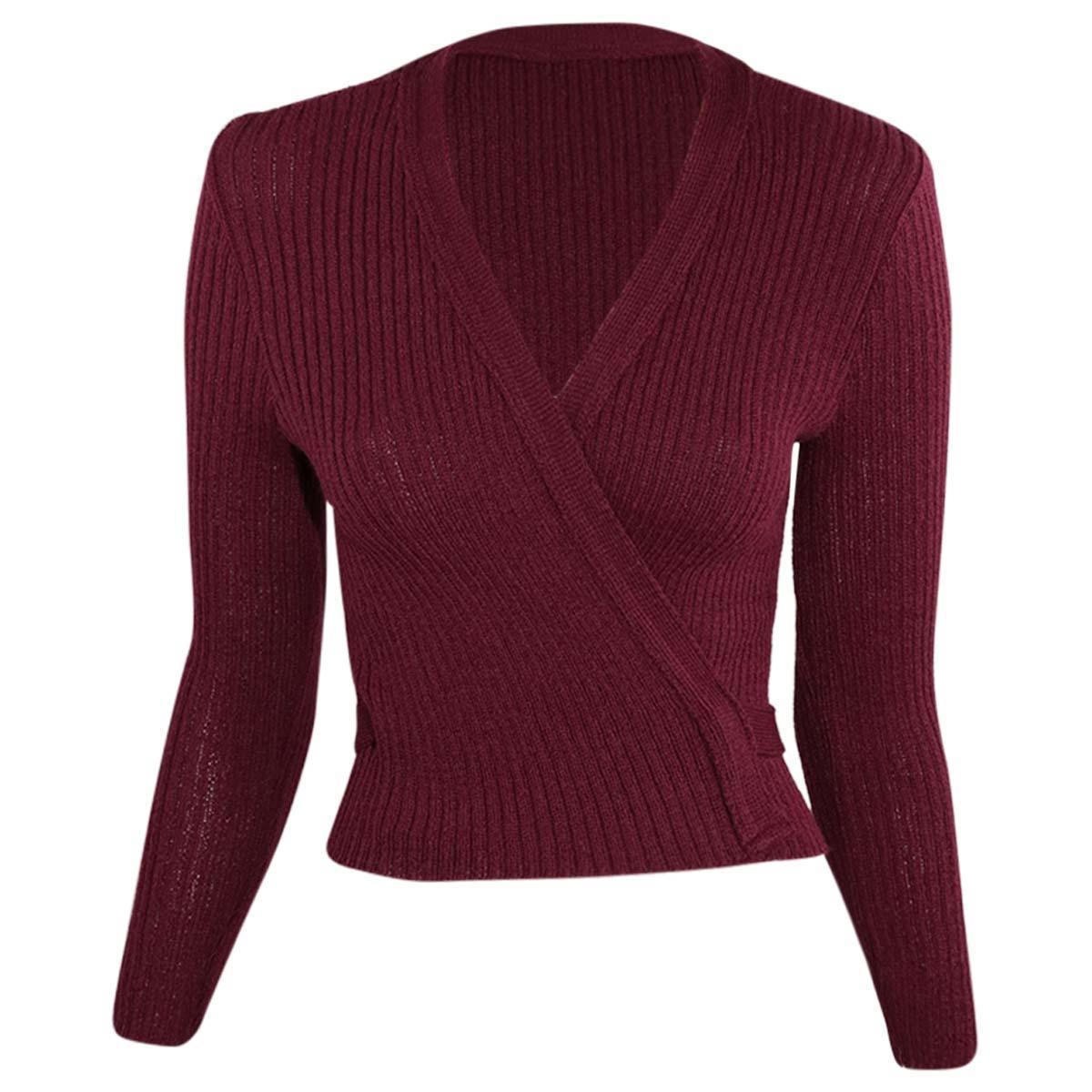 Intermezzo Damen Ballett Wickeljacke 6811 Jersey Elipor - Farbe: Burgund (028) - Größe: XL