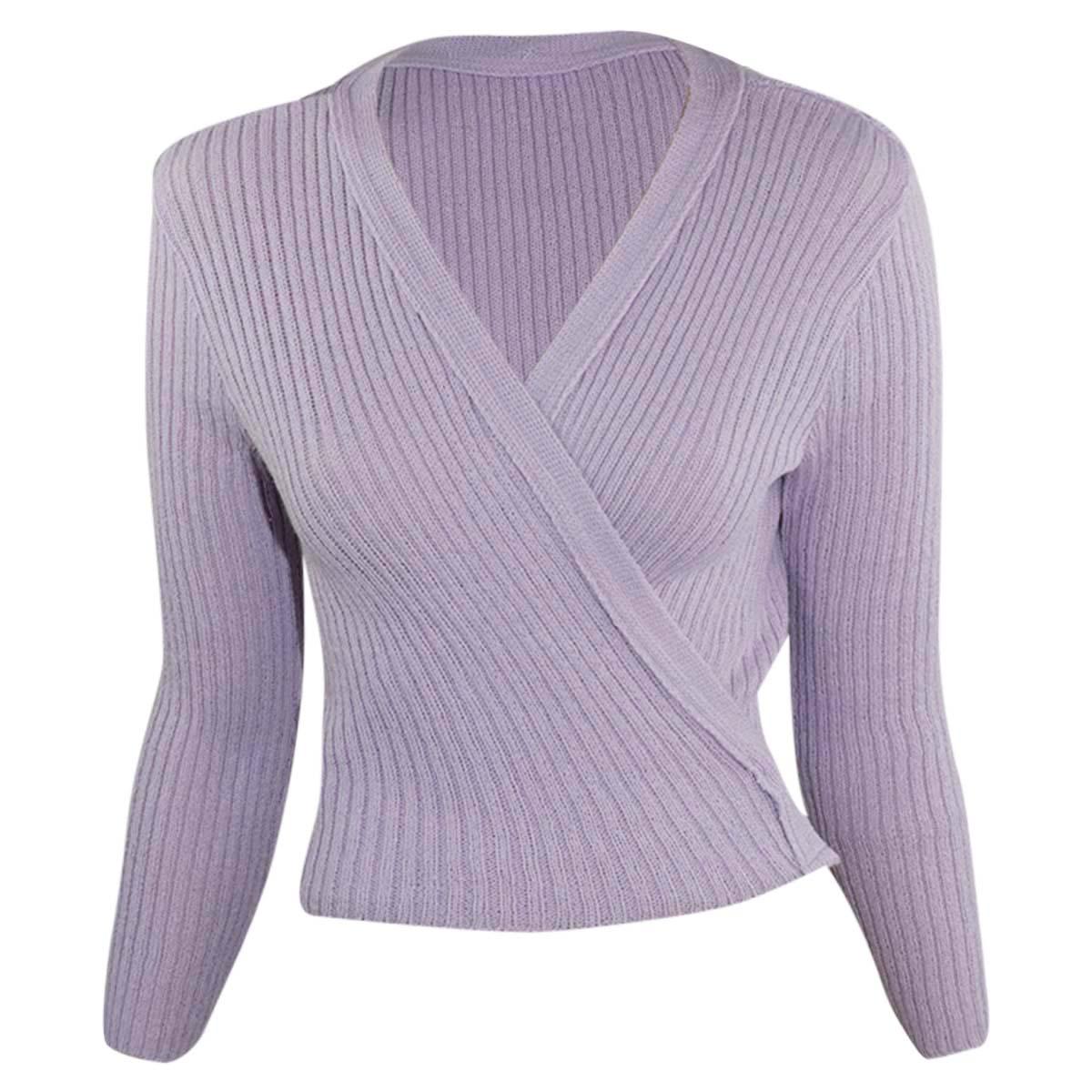 Intermezzo Damen Ballett Wickeljacke 6811 Jersey Elipor - Farbe: Lavendel (080) - Größe: XXL