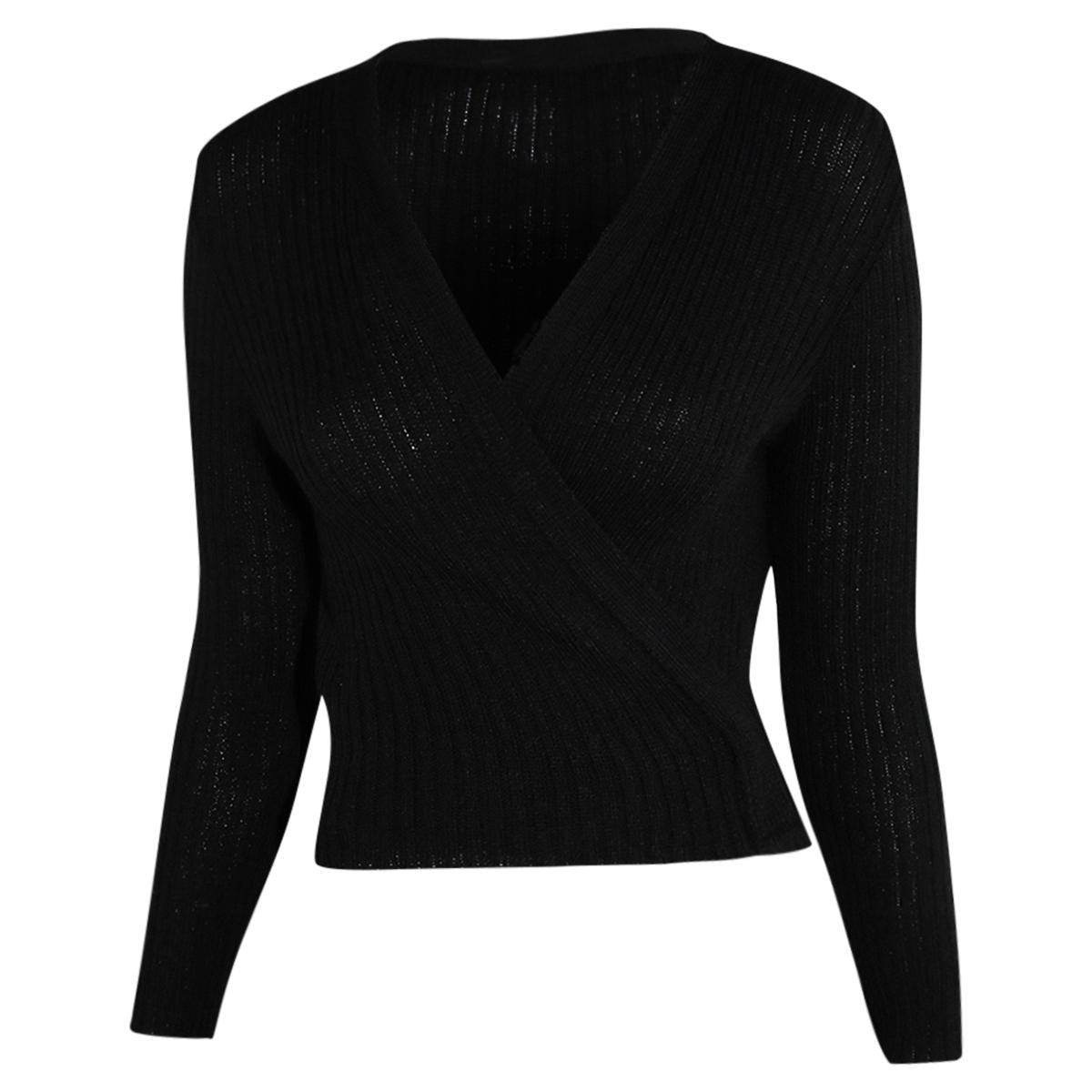 Intermezzo Damen Ballett Wickeljacke 6811 Jersey Elipor - Farbe: Schwarz (037) - Größe: XXL