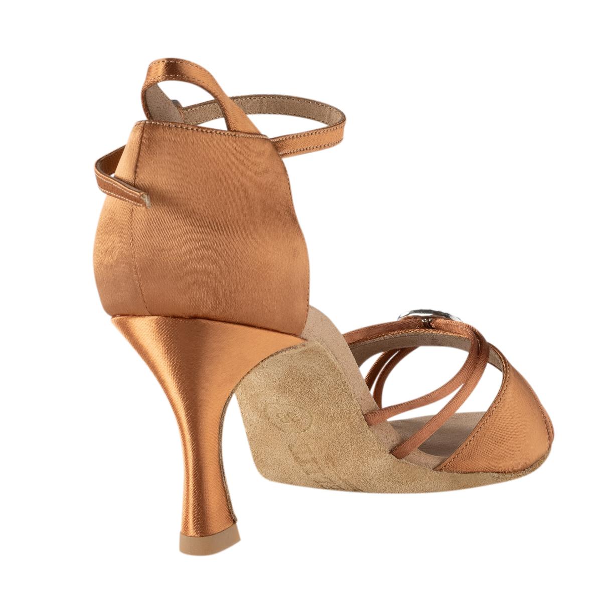 Rummos Damen Tanzschuhe Elite Bella 048 - Material: Satin - Farbe: Dark Tan - Weite: Normal - Absatz: 60R Flare - Größe: EUR 38,5