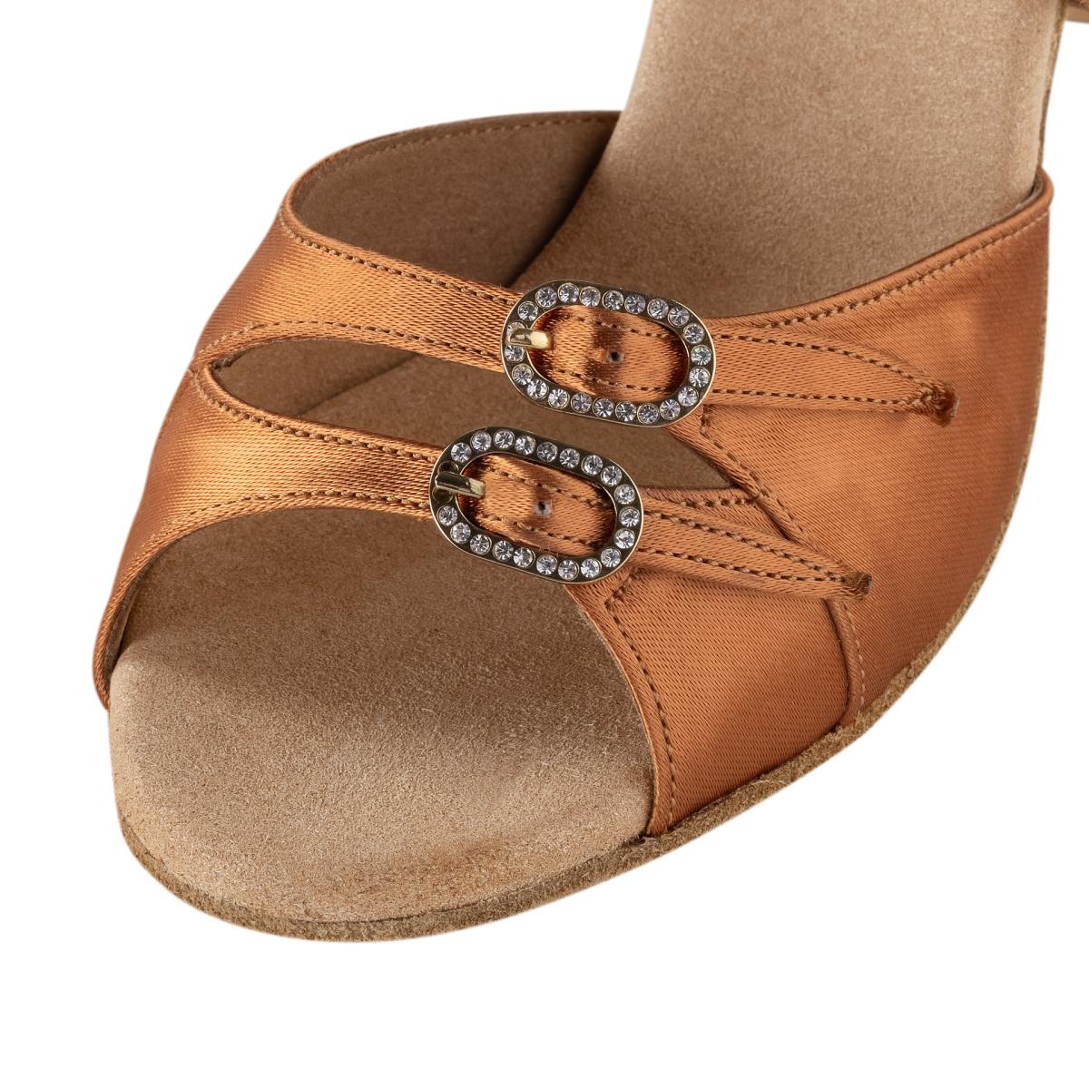 Rummos Damen Tanzschuhe Elite Diana 048 - Material: Satin - Farbe: Dark Tan - Weite: Normal - Absatz: 60R Flare - Größe: EUR 37