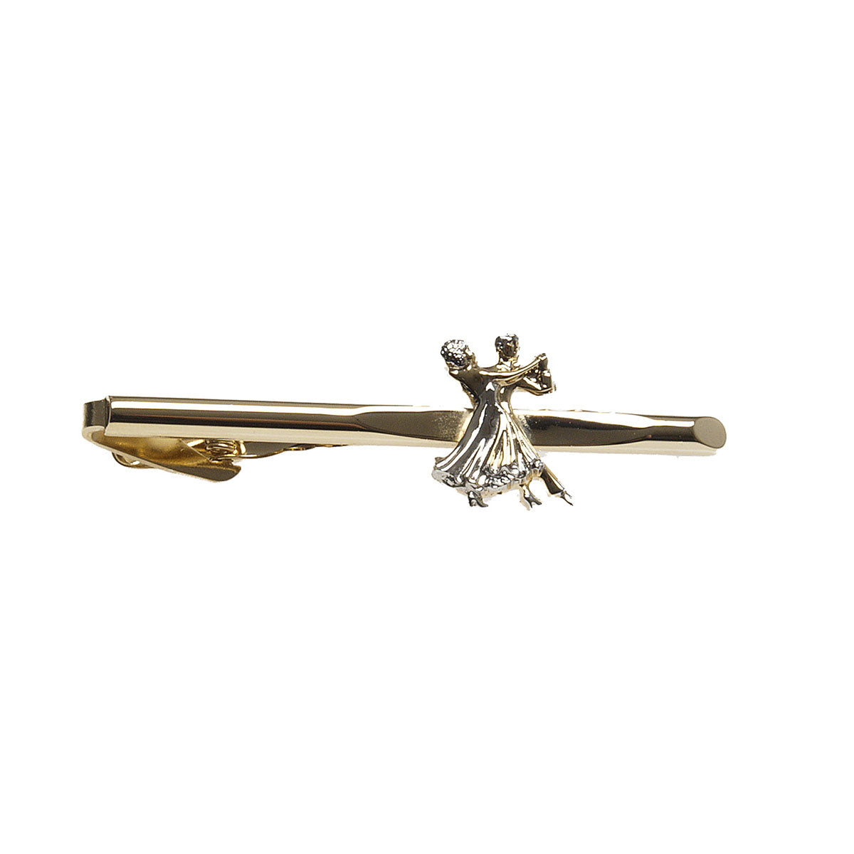 Diamant Krawattennadel mit Tanzpaar breit - Farbe: Gold