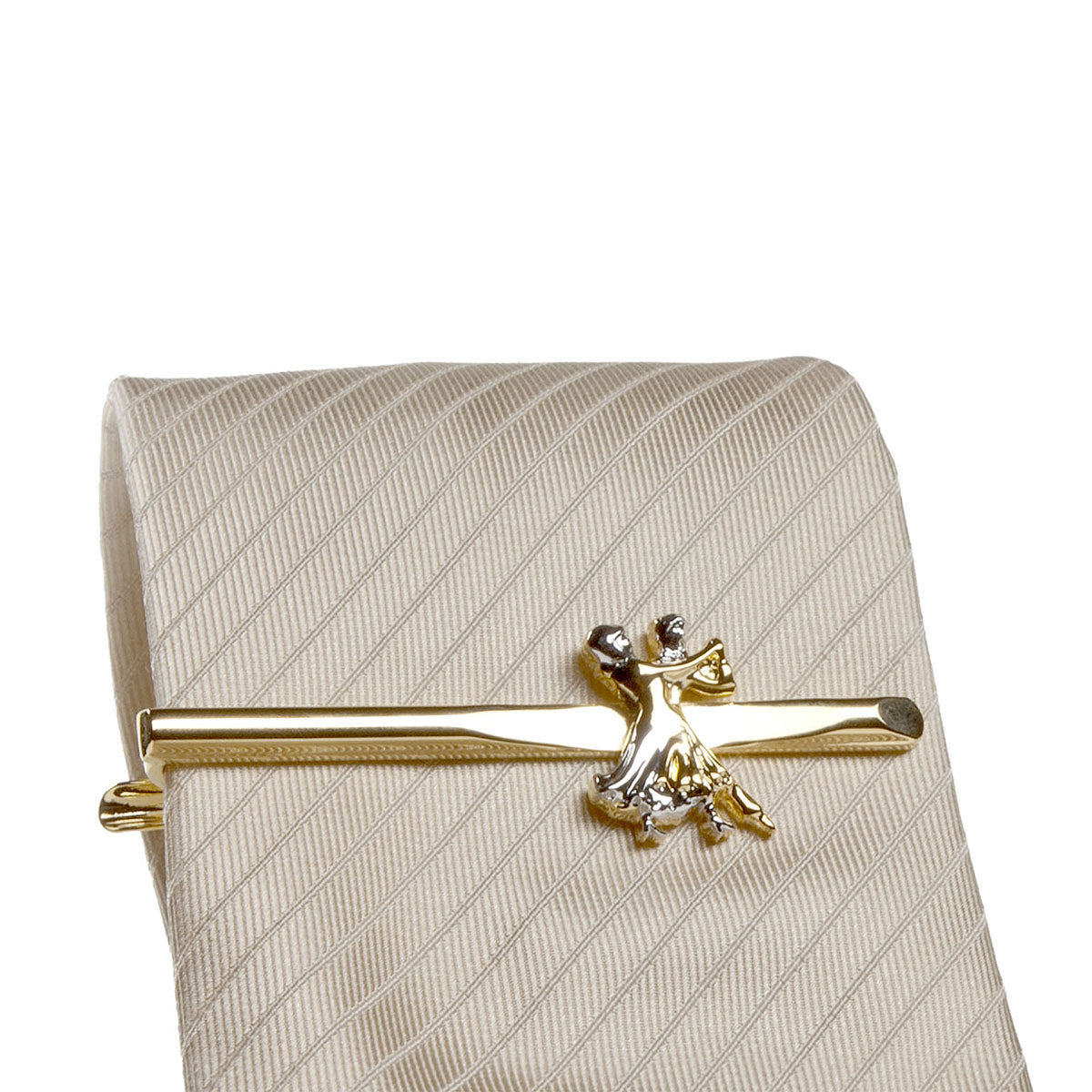 Diamant Krawattennadel mit Tanzpaar breit - Farbe: Gold