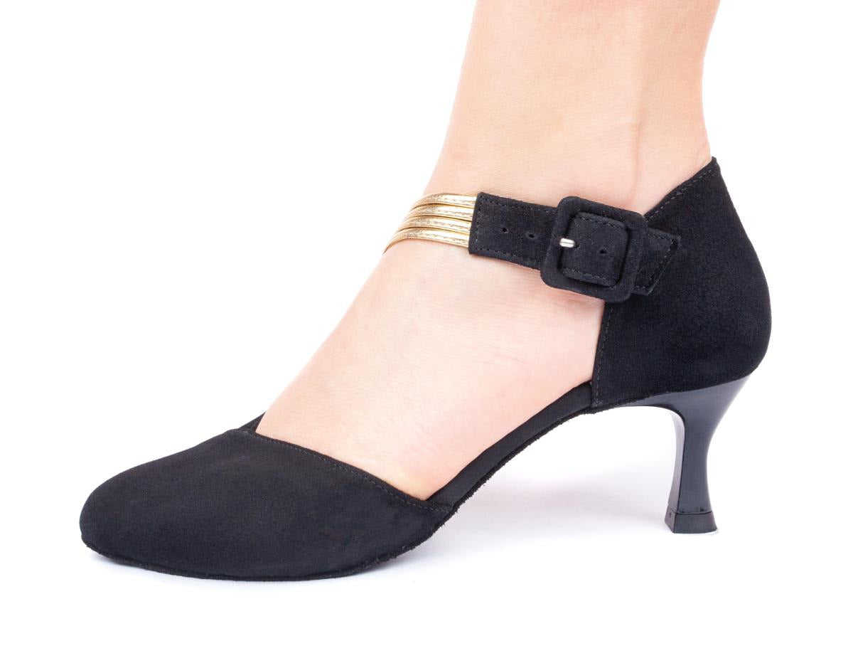 PortDance Damen Tanzschuhe PD126 - Material: Nubuck - Farbe: Schwarz - Größe: EUR 39