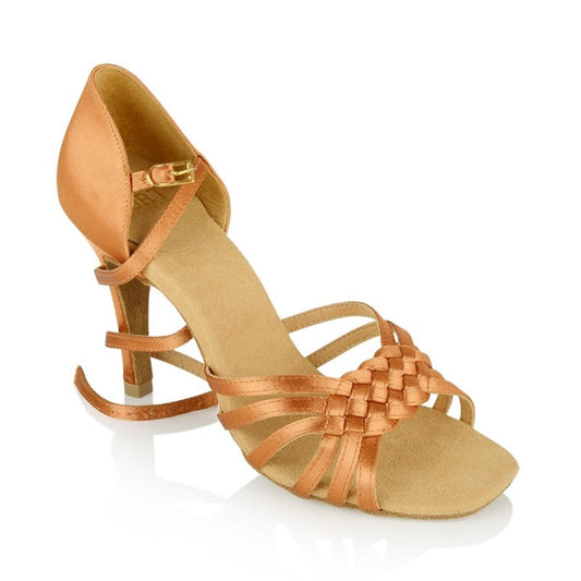 Ray Rose Damen Tanzschuhe H869-X Moonglow - Farbe: Light Tan - Absatz: 3" Flare - Größe: UK 5