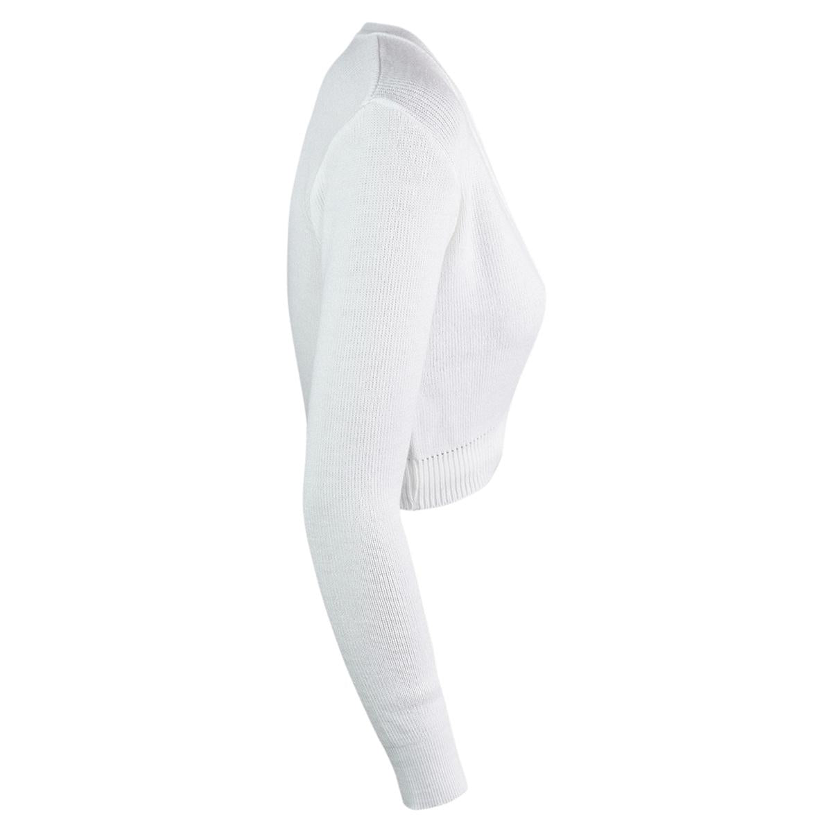 Intermezzo Damen Ballett Wickeljacke 6000 Jersey Elisa - Farbe: Weiß (001) - Größe: XXL