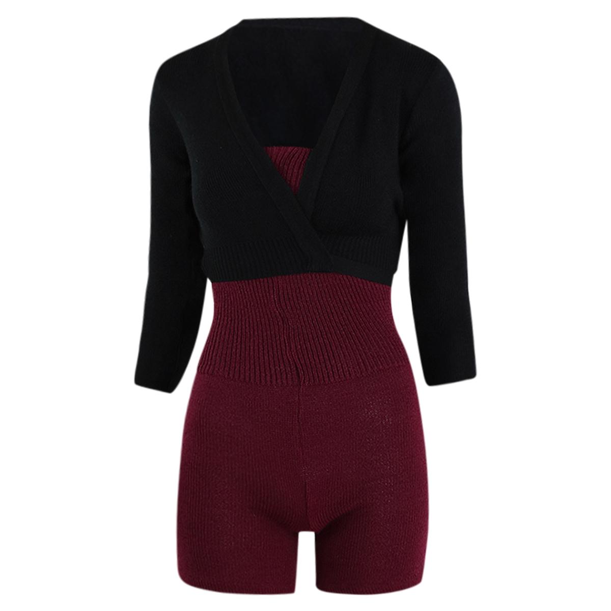 Intermezzo Damen Aufwärmanzug kurz 4587 Skinlegshort - Farbe: Burgund (028) - Größe: XXL