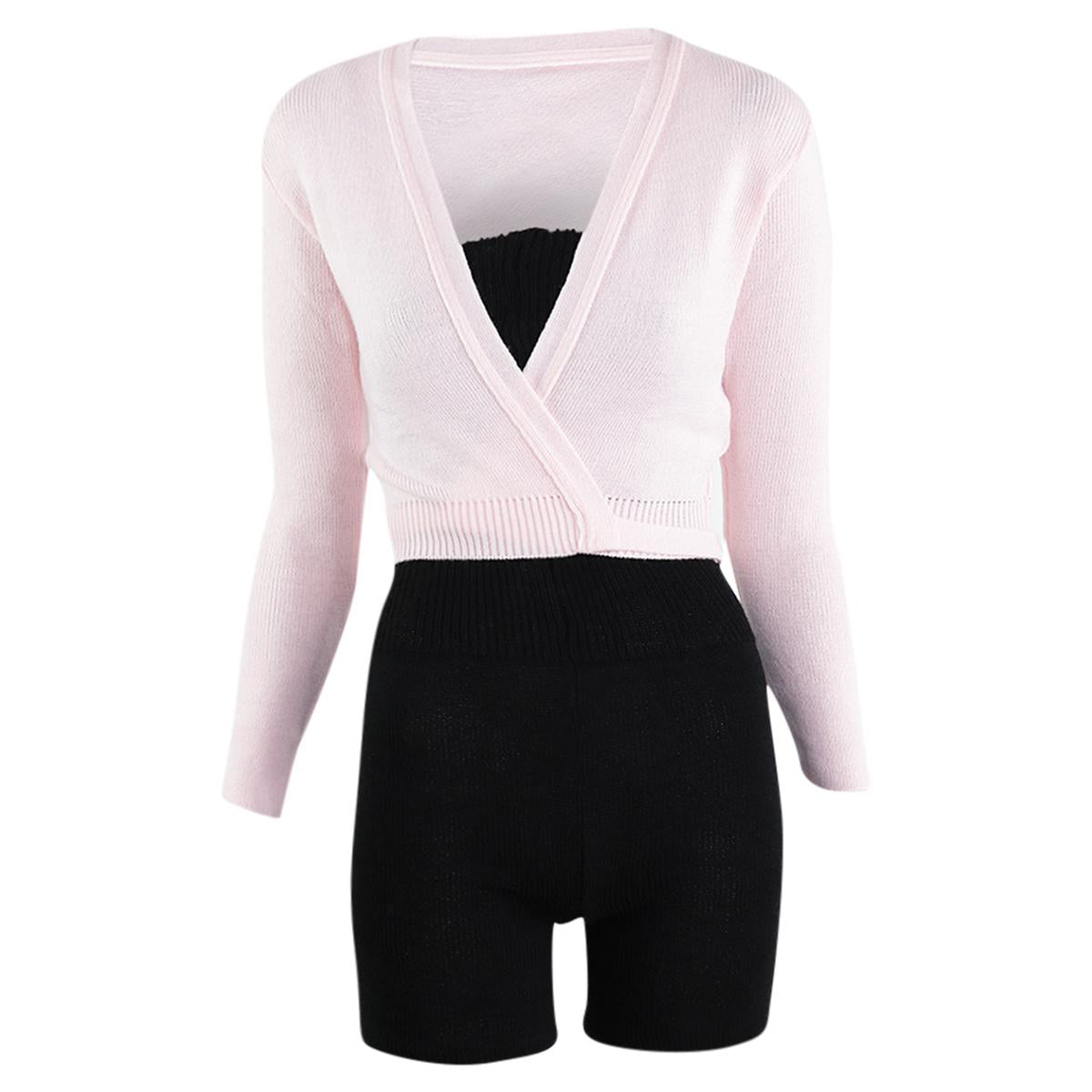 Intermezzo Damen Aufwärmanzug kurz 4587 Skinlegshort - Farbe: Schwarz (037) - Größe: XXL