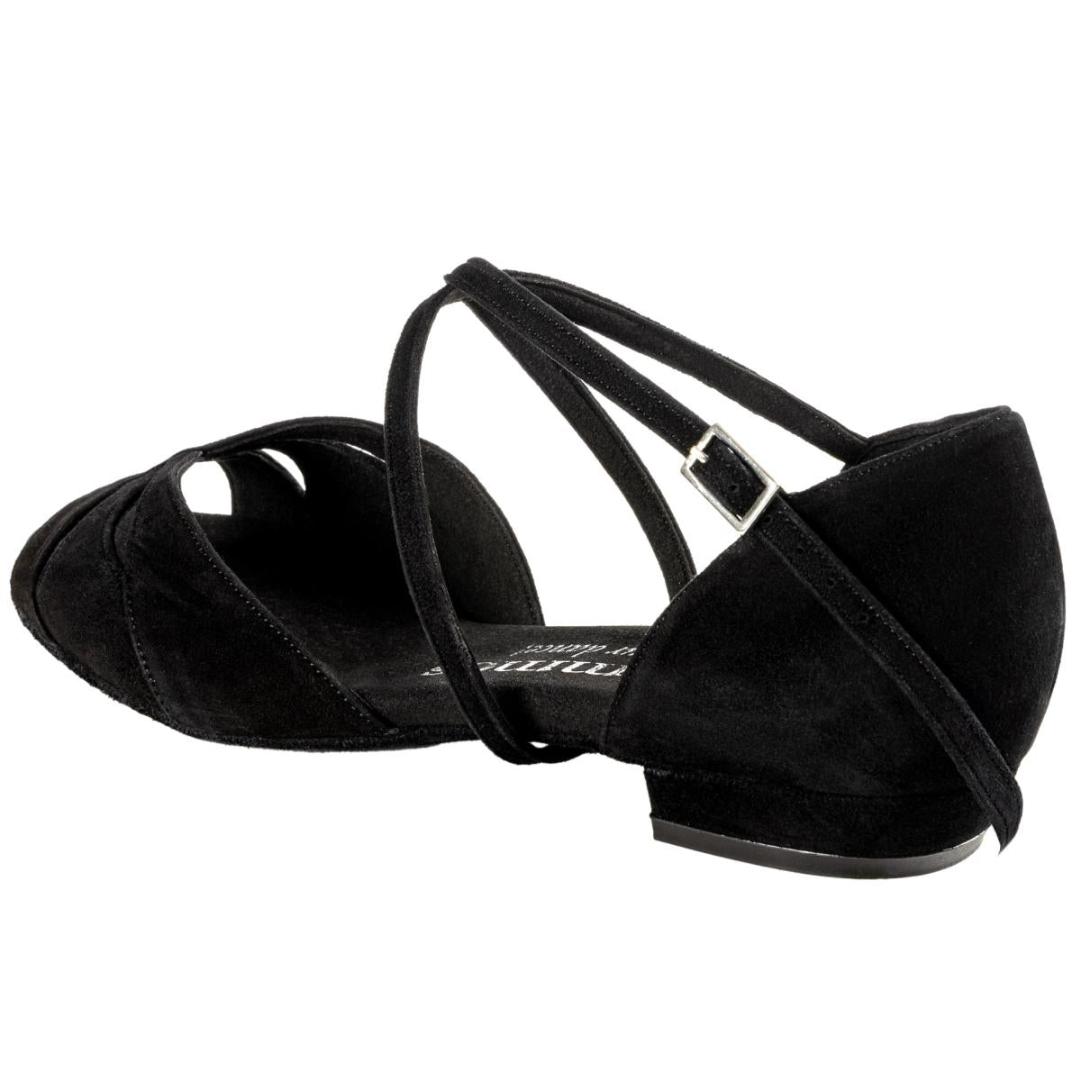 Rummos Damen Tanzschuhe Lola 024 - M: Nubuck - C: Schwarz - W: Medium (Normal) - H: 20 Block - Si: EUR 37