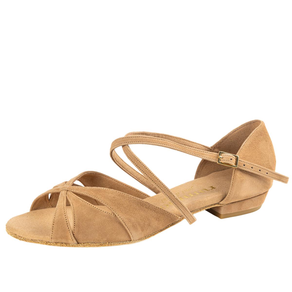 Rummos Damen Tanzschuhe Lola 027 - M: Nubuck - C: LigBraun - W: Medium (Normal) - H: 20 Block - Si: EUR 35