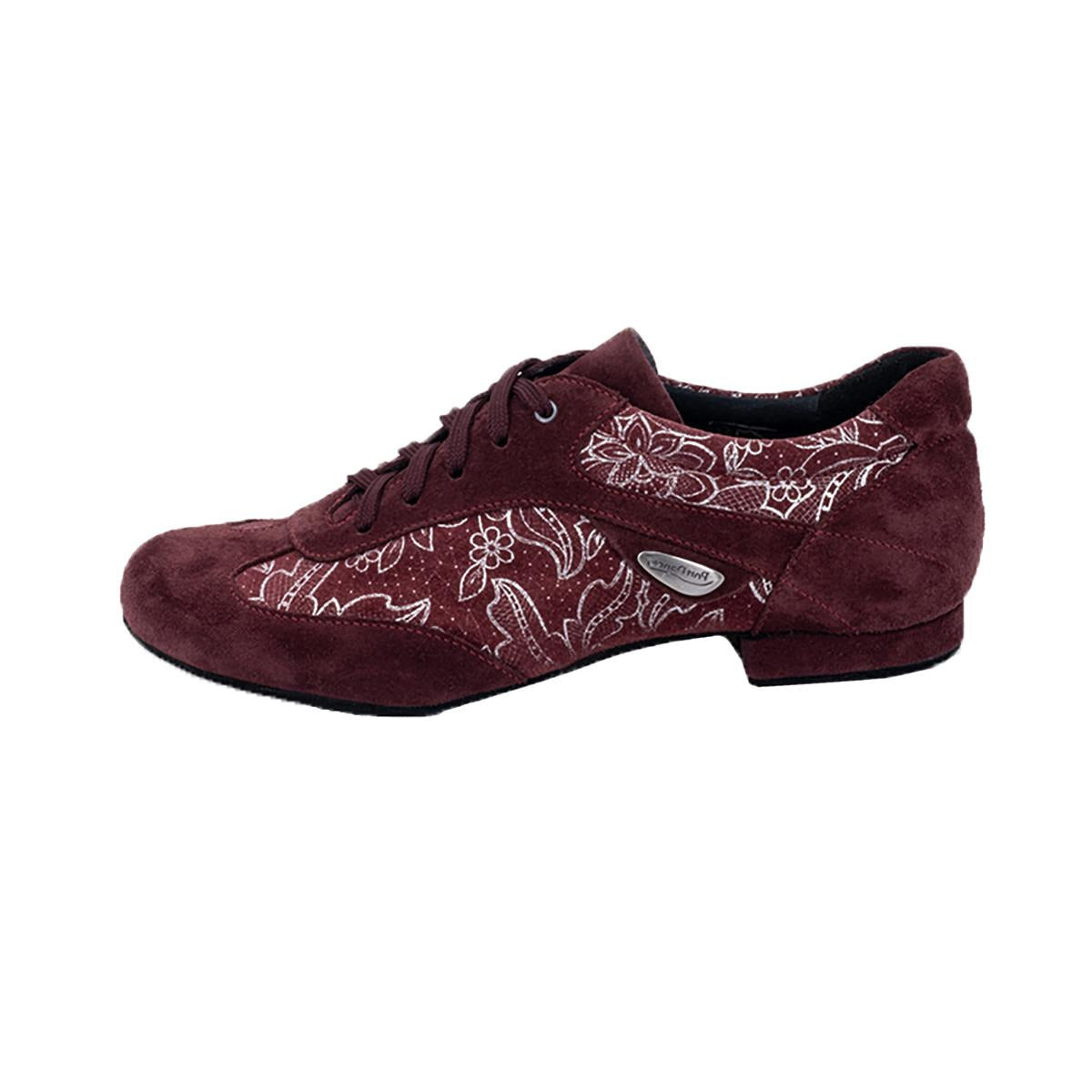 PortDance Damen Trainerschuhe PD09 - Obermaterial: Nubuck/Fantasy Schwarz/Weiß - Absatz: 1,5 cm Micro-Heel - Größe: 35 EU