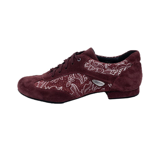 PortDance Damen Trainerschuhe PD09 - Obermaterial: Nubuck/Fantasy Schwarz/Weiß - Absatz: 1,5 cm Micro-Heel - Größe: 35 EU