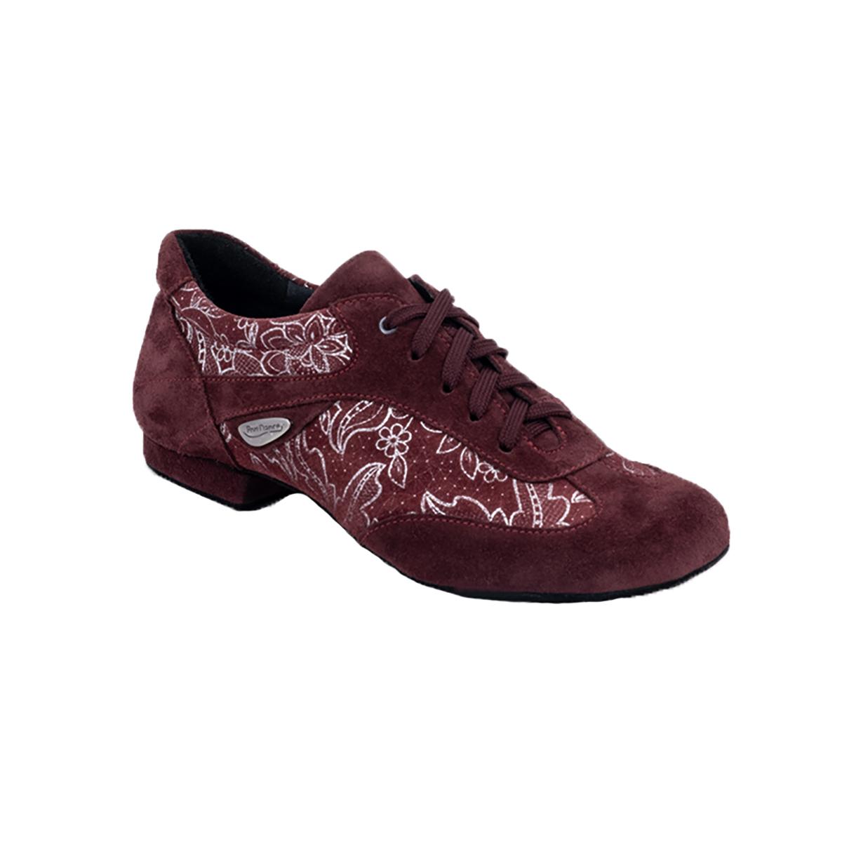 PortDance Damen Trainerschuhe PD09 - Obermaterial: Nubuck/Fantasy Schwarz/Weiß - Absatz: 1,5 cm Micro-Heel - Größe: 35 EU