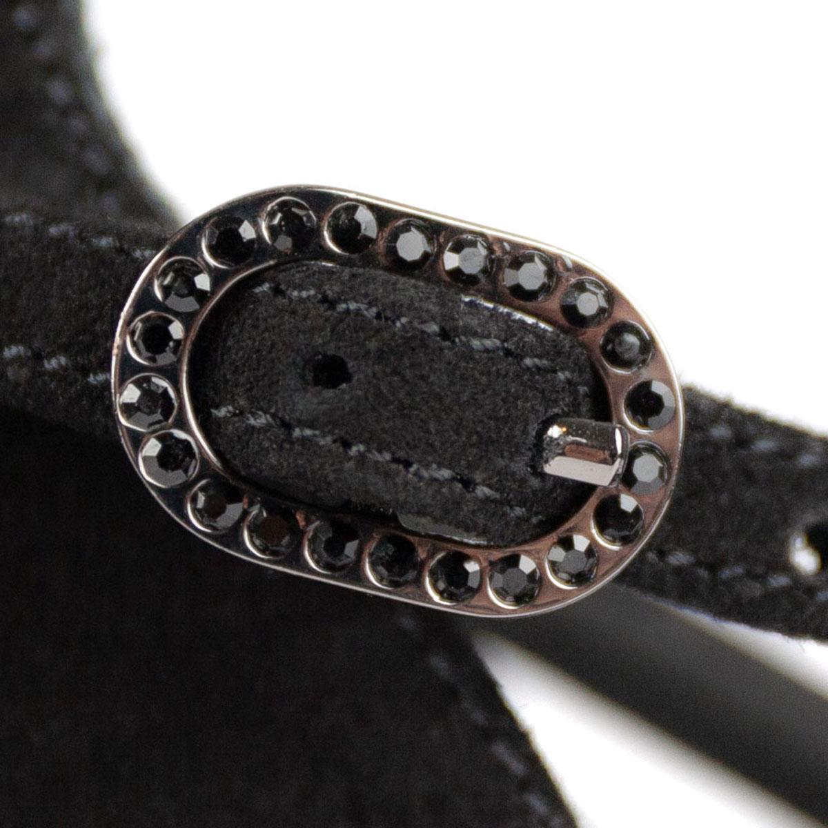 PortDance Damen Tanzschuhe PD816 - Obermaterial: Nubuck/Leder Schwarz - Absatz: 4,5 cm Spanish - Größe: 41 EU