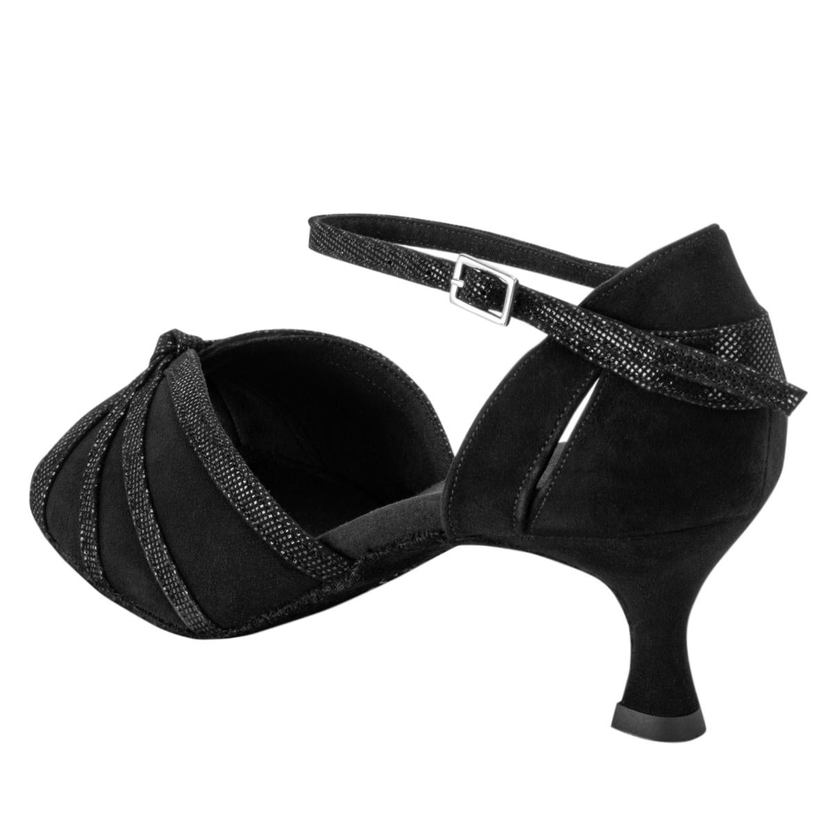 Rummos Damen Tanzschuhe R367 024-061 - Obermaterial: Leder - Farbe: Schwarz - Weite: Normal - Absatz: 50R Flare - Größe: EUR 41