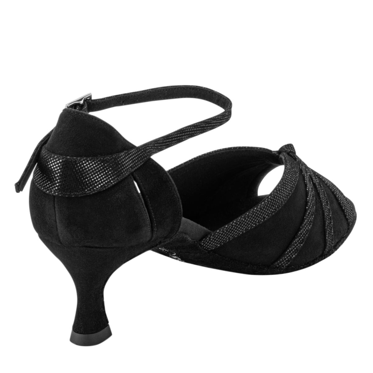 Rummos Damen Tanzschuhe R367 024-061 - Obermaterial: Leder - Farbe: Schwarz - Weite: Normal - Absatz: 50R Flare - Größe: EUR 33,5