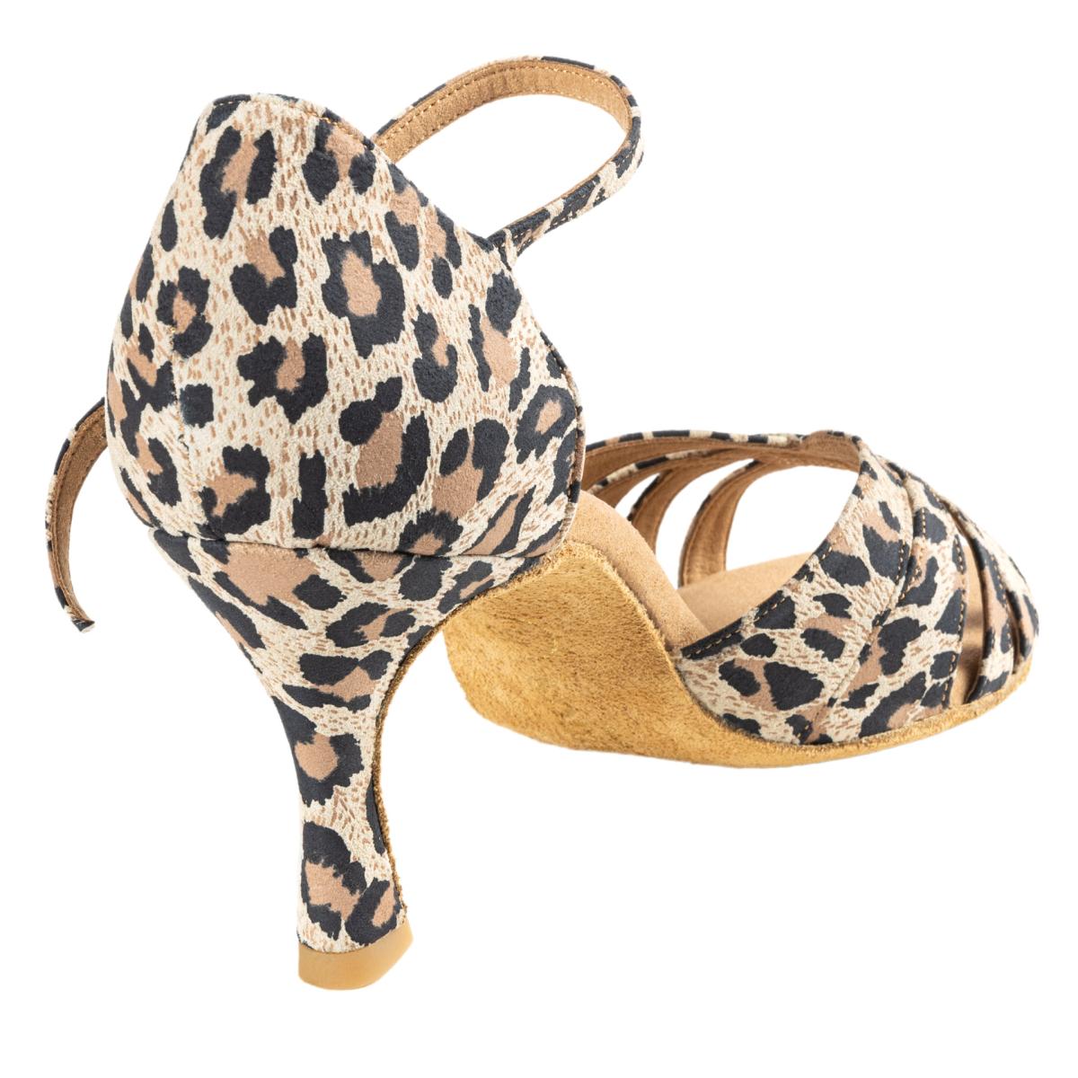 Rummos Damen Tanzschuhe R383 020 - M: Leder - C: Leopard - W: Medium (Normal) - H: 60R Flare - Si: EUR 40