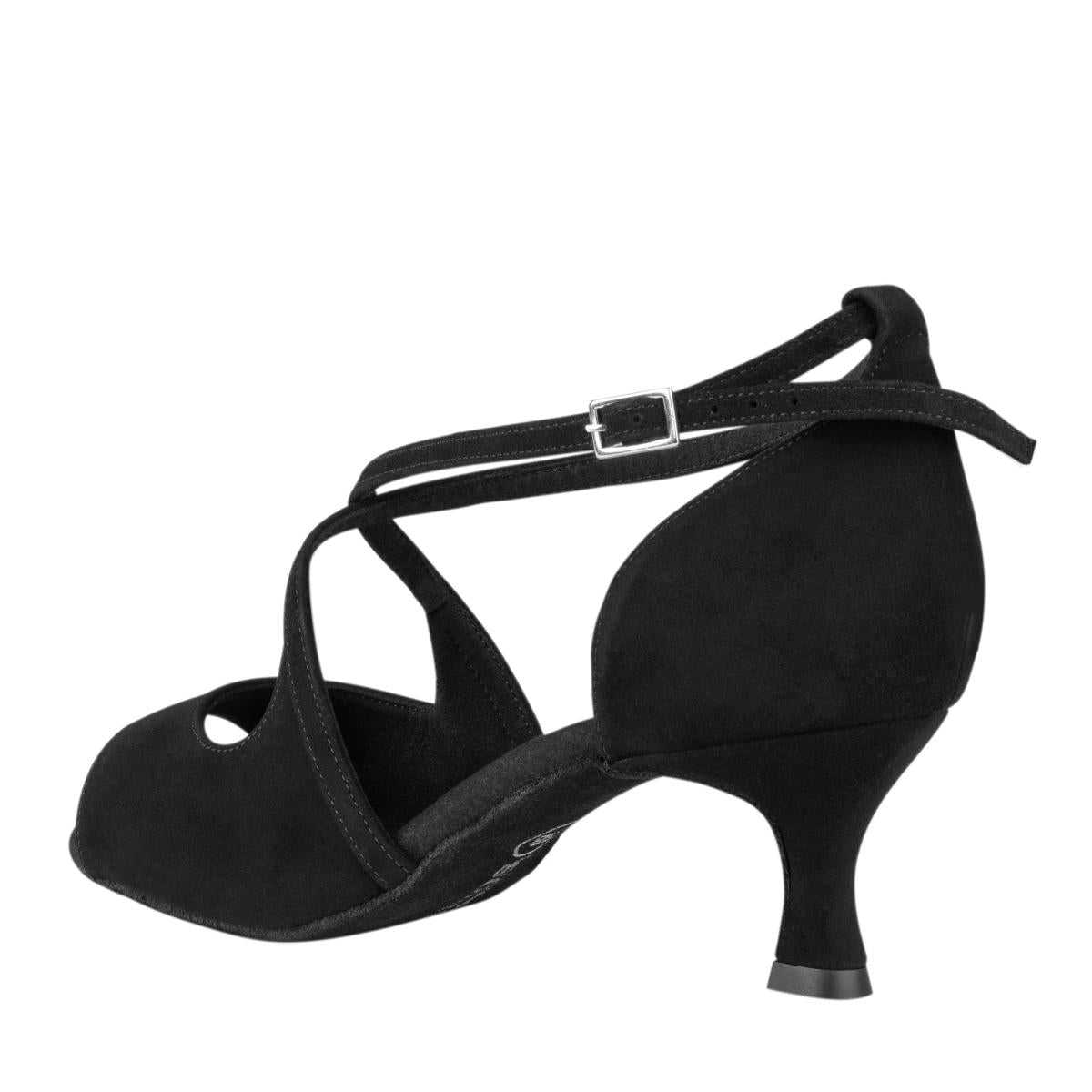 Rummos Damen Tanzschuhe R545 024 - Material: Nubuck - Farbe: Schwarz - Weite: Normal - Absatz: 50R Flare - Größe: EUR 33,5