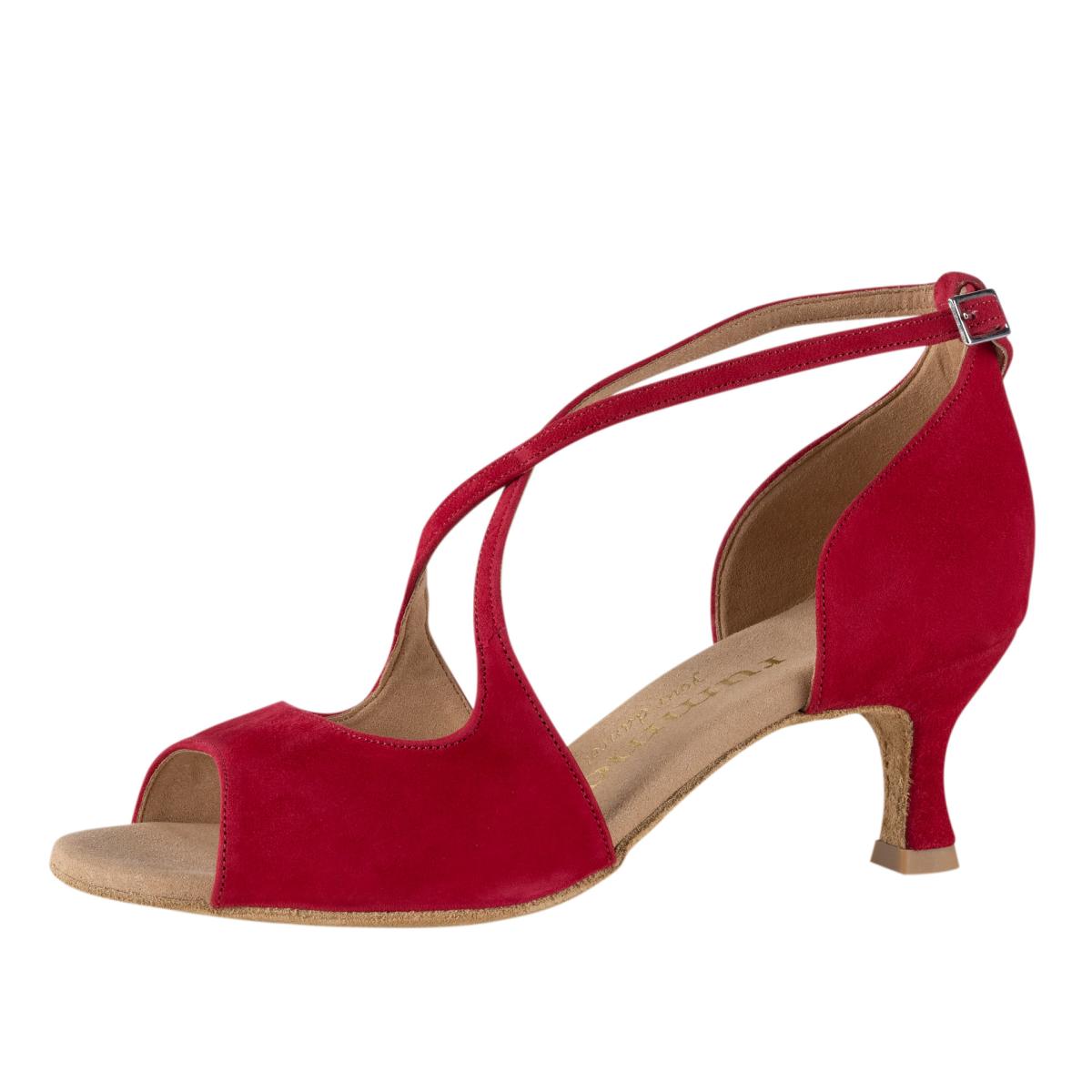 Rummos Damen Tanzschuhe R545 028 - Material: Nubuck - Farbe: Rot - Weite: Normal - Absatz: 50R Flare - Größe: EUR 35,5