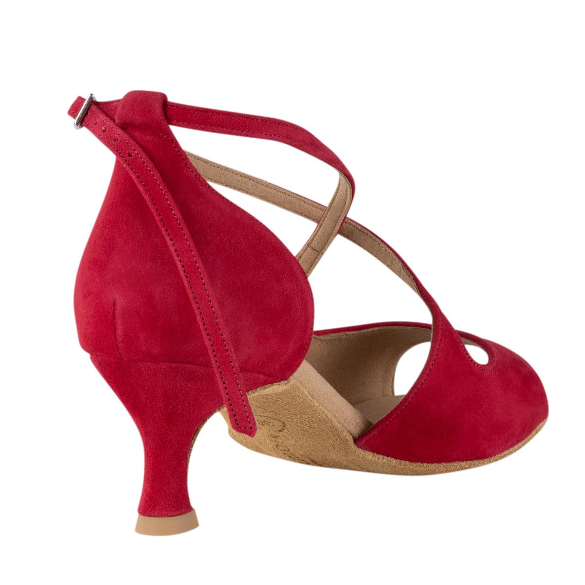 Rummos Damen Tanzschuhe R545 028 - Material: Nubuck - Farbe: Rot - Weite: Normal - Absatz: 50R Flare - Größe: EUR 42