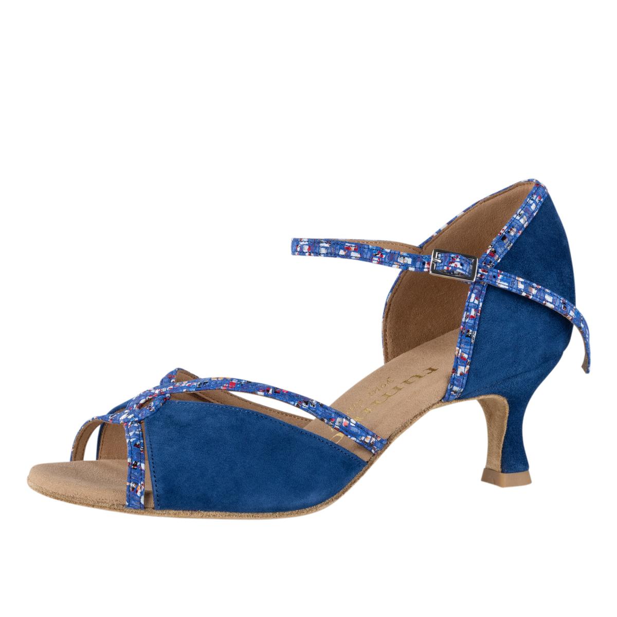 Rummos Damen Tanzschuhe R550 122-204 - Material: Nubuck/Leder - Farbe: Indico Blue - Weite: Normal - Absatz: 50R Flare - Größe: EUR 35