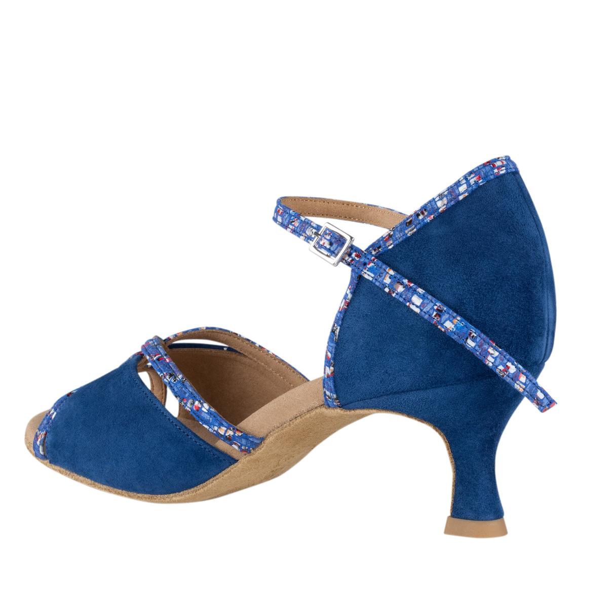 Rummos Damen Tanzschuhe R550 122-204 - Material: Nubuck/Leder - Farbe: Indico Blue - Weite: Normal - Absatz: 50R Flare - Größe: EUR 37
