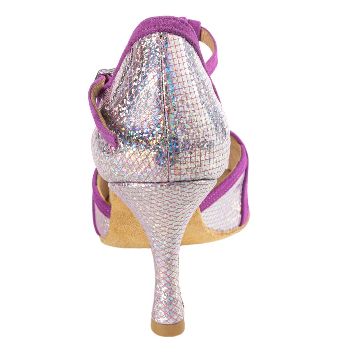 Rummos Damen Tanzschuhe Santigold 302-280 - M: Nubuck/Leder - C: Lilac/Mirror - W: Medium (Normal) - H: 60R Flare - Si: EUR 42