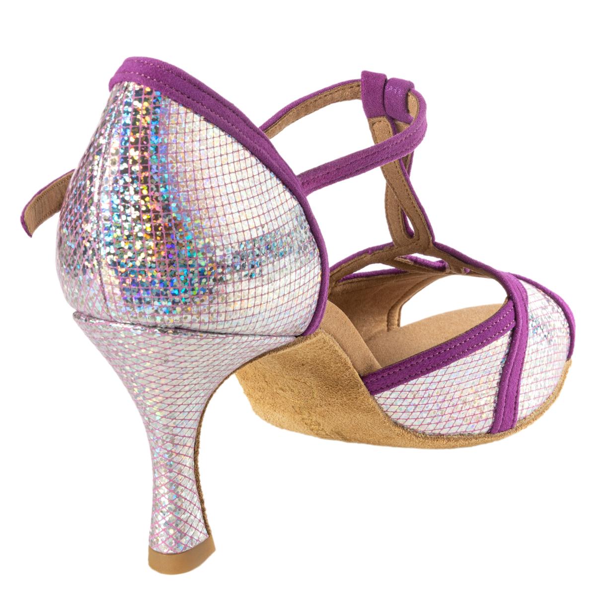 Rummos Damen Tanzschuhe Santigold 302-280 - M: Nubuck/Leder - C: Lilac/Mirror - W: Medium (Normal) - H: 60R Flare - Si: EUR 42