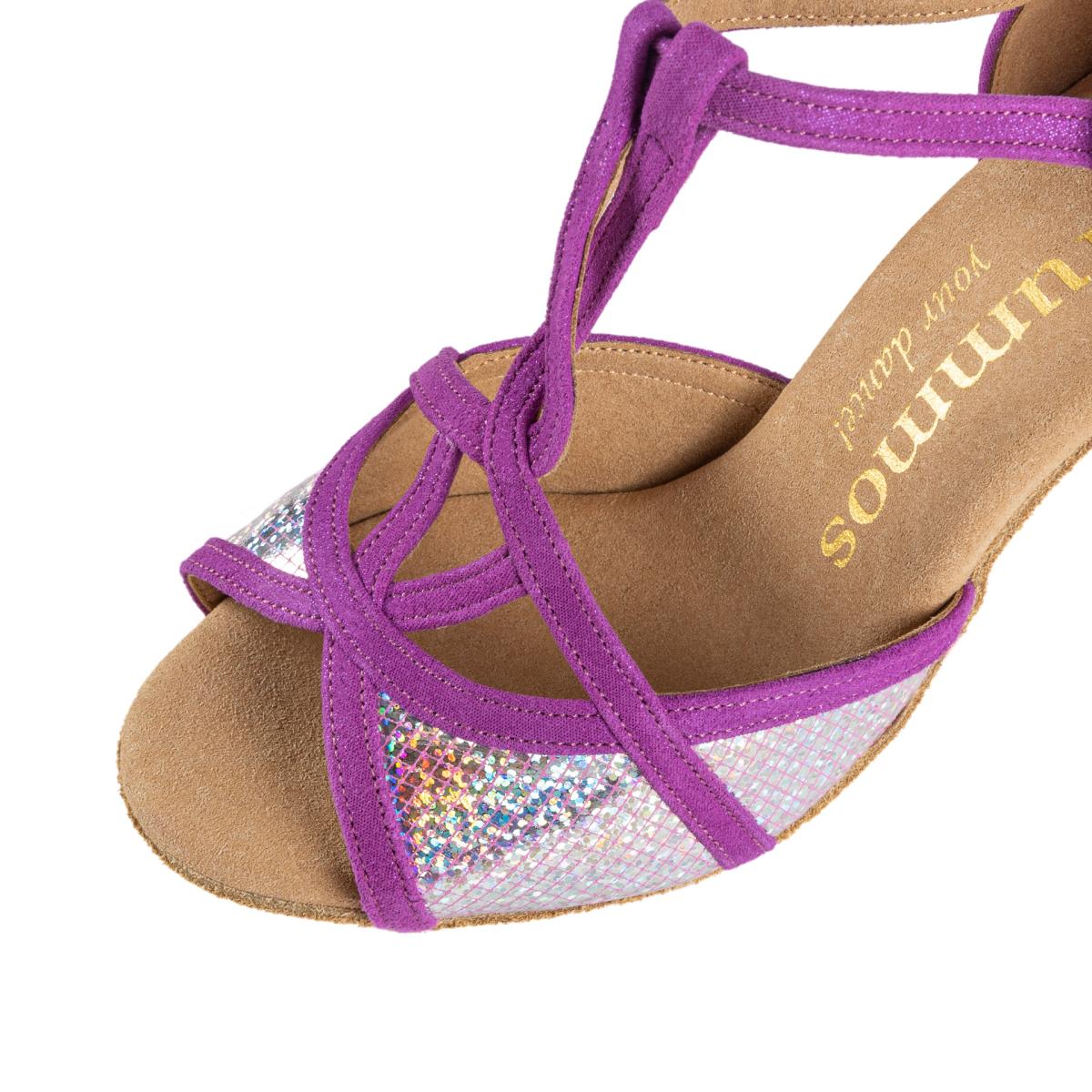 Rummos Damen Tanzschuhe Santigold 302-280 - M: Nubuck/Leder - C: Lilac/Mirror - W: Medium (Normal) - H: 60R Flare - Si: EUR 42