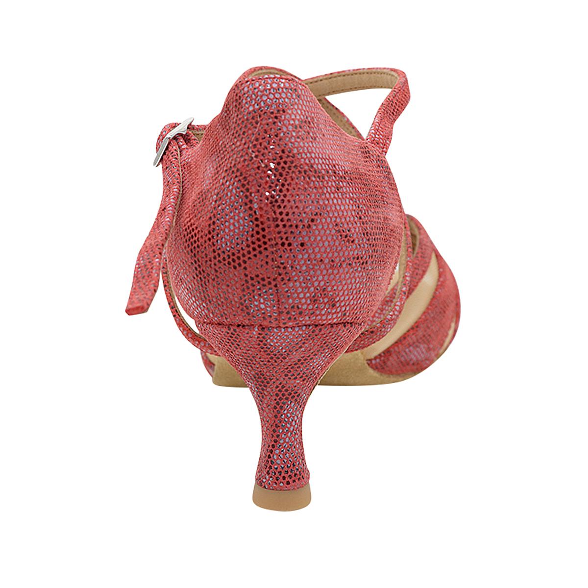 Rummos Damen Tanzschuhe R530 205 - Material: Leder - Farbe: Red Histrix - Weite: Normal - Absatz: 50R Flare - Größe: EUR 40