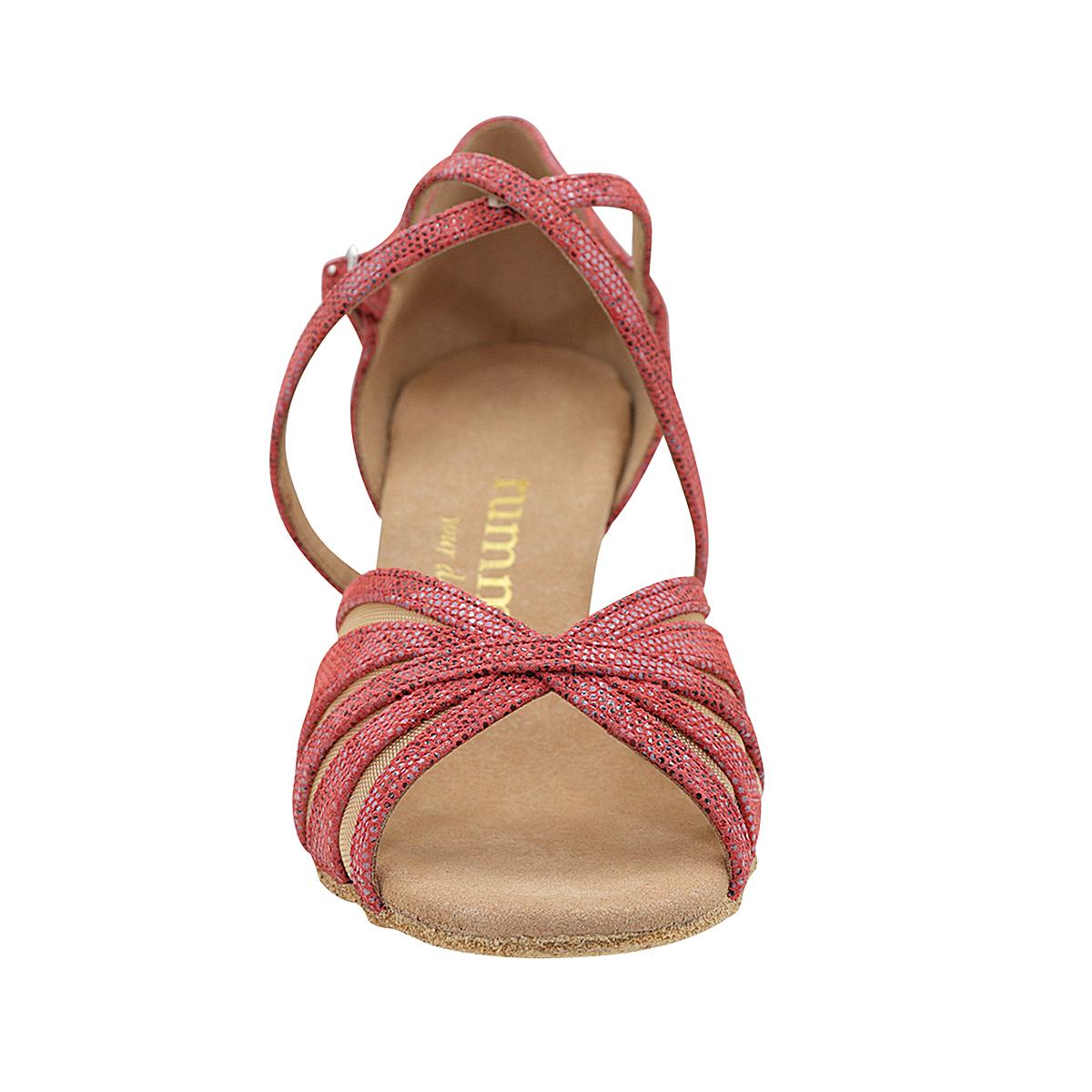 Rummos Damen Tanzschuhe R530 205 - Material: Leder - Farbe: Red Histrix - Weite: Normal - Absatz: 50R Flare - Größe: EUR 34,5
