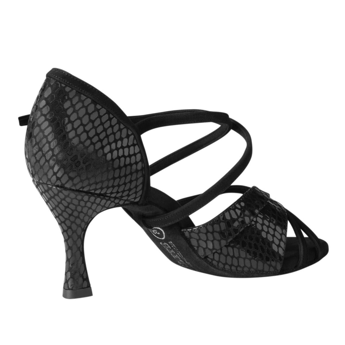 Rummos Damen Tanzschuhe Elite Athena 171/024 - Material: Nubuck/Leder - Farbe: Schwarz - Weite: Normal - Absatz: 60R Flare - Größe: EUR 35